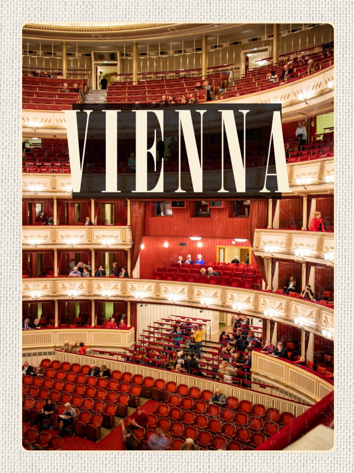 Schild Vienna Austria Wien Österreich Staatsoper 12x18 20x30 30x40 Blech/Holz