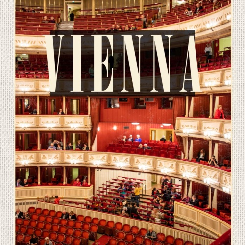 Schild Vienna Austria Wien Österreich Staatsoper 12x18 20x30 30x40 Blech/Holz