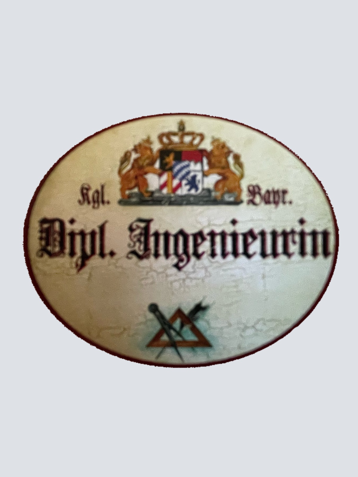 Nostalgie Holzschild Bayern Königlich Bayerische Dipl. Ingenieurin Schild