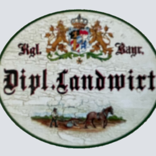 Nostalgie Holzschild Bayern Königlich Bayerischer Dipl. Landwirt Schild