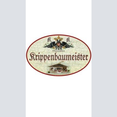 Kuk nostalgie holzschild "krippenbaumeister"