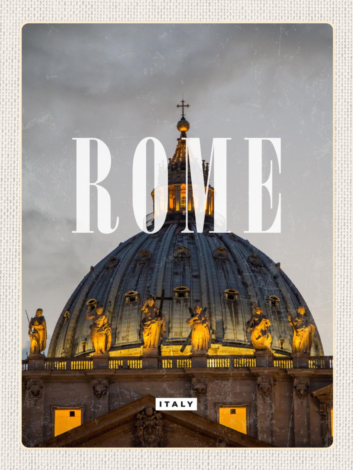 Schild Rome Italy Rom Italien Petersdom Basilika 12x18 20x30 30x40 Blech/Holz