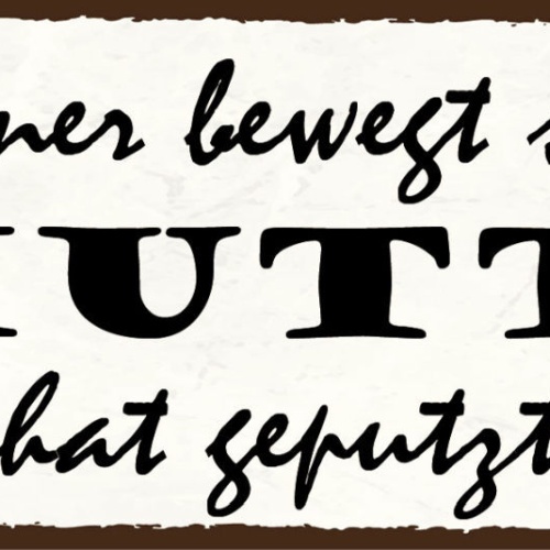 Schild Keiner Bewegt Sich Mutti Hat Geputzt Mama Putzen 27x10 Blech od.Holz