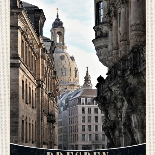 Schild Dresden Germany Frauenkirche Stadt D 12x18 20x30 30x40 Blech/Holz