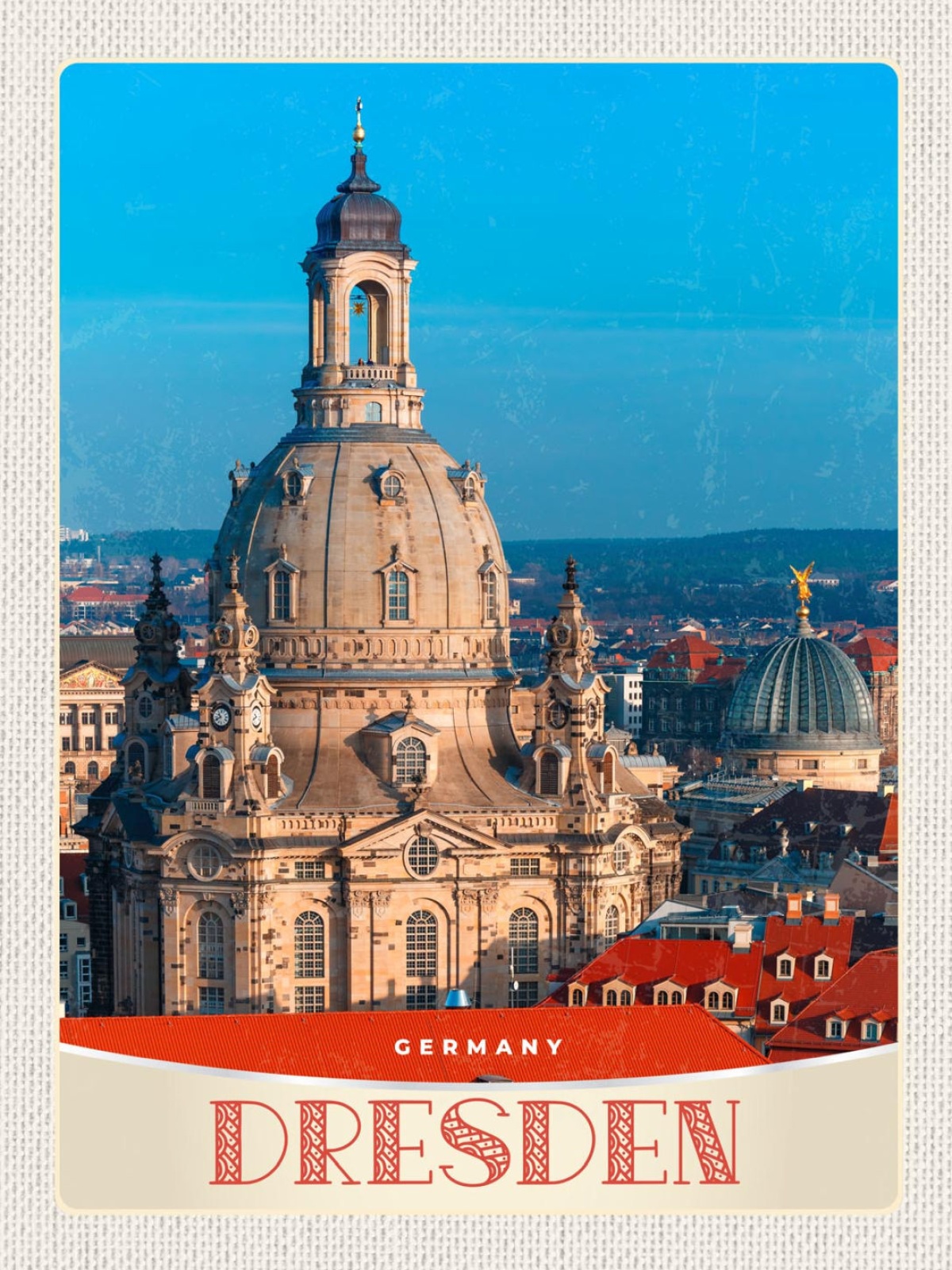 Schild Dresden Germany Frauenkirche Deutschland 12x18 20x30 30x40 Blech/Holz