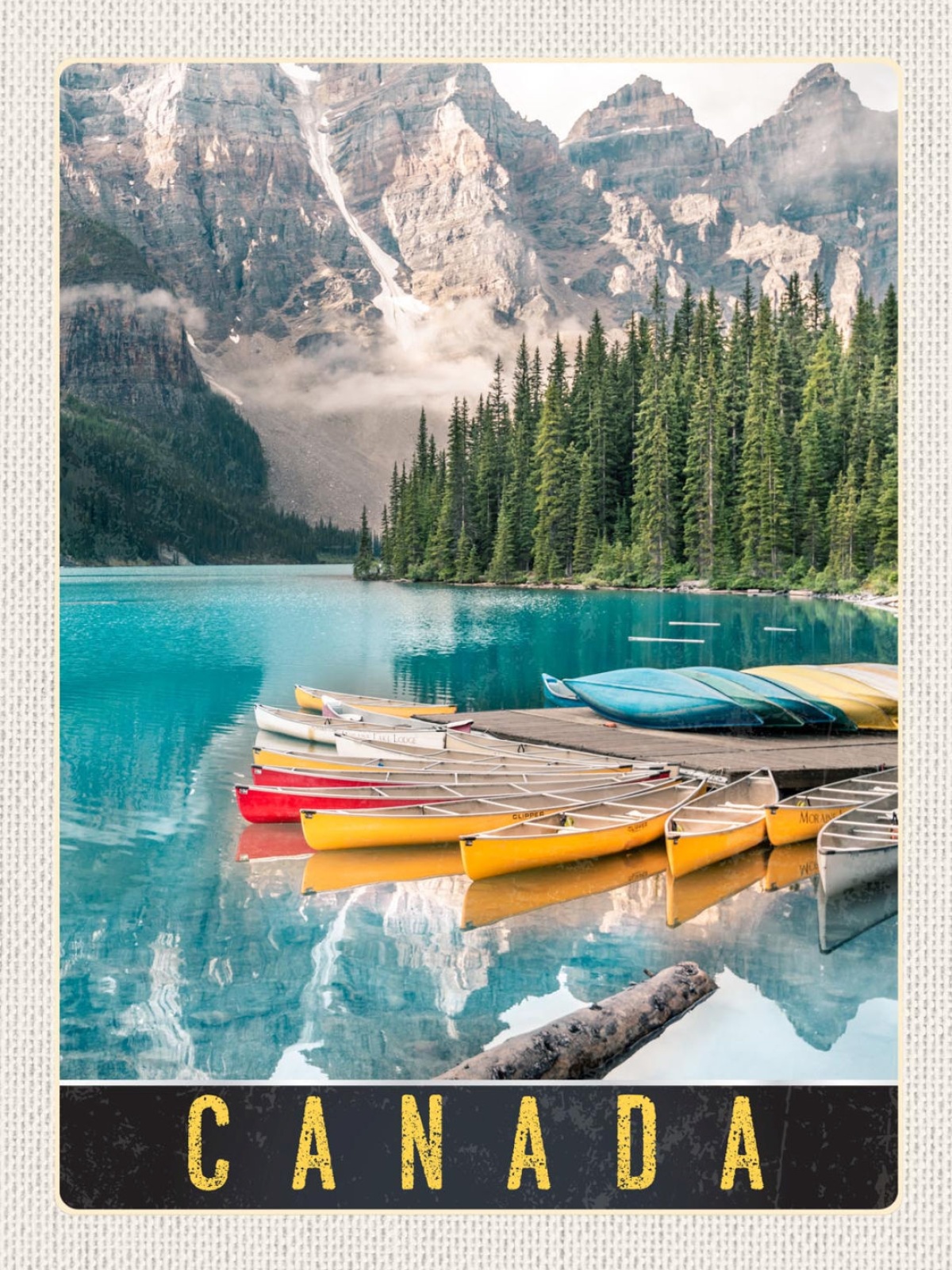 Schild Canada Kanada Landschaft Moraine Lake See 12x18 20x30 30x40 Blech/Holz