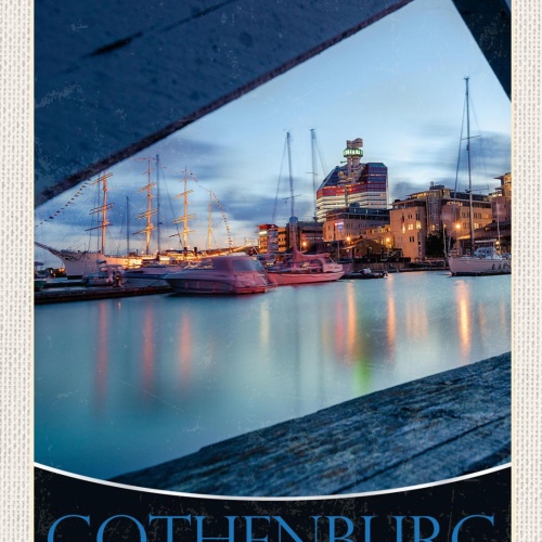 Schild Gothenburg Sweden Göteborg Schweden Hafen 12x18 20x30 30x40 Blech/Holz