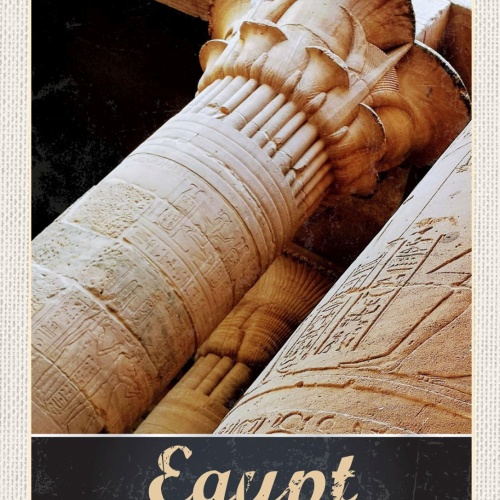 Schild Egypt Ägypten Säule Karnak Tempel Afrika 12x18 20x30 30x40 Blech/Holz
