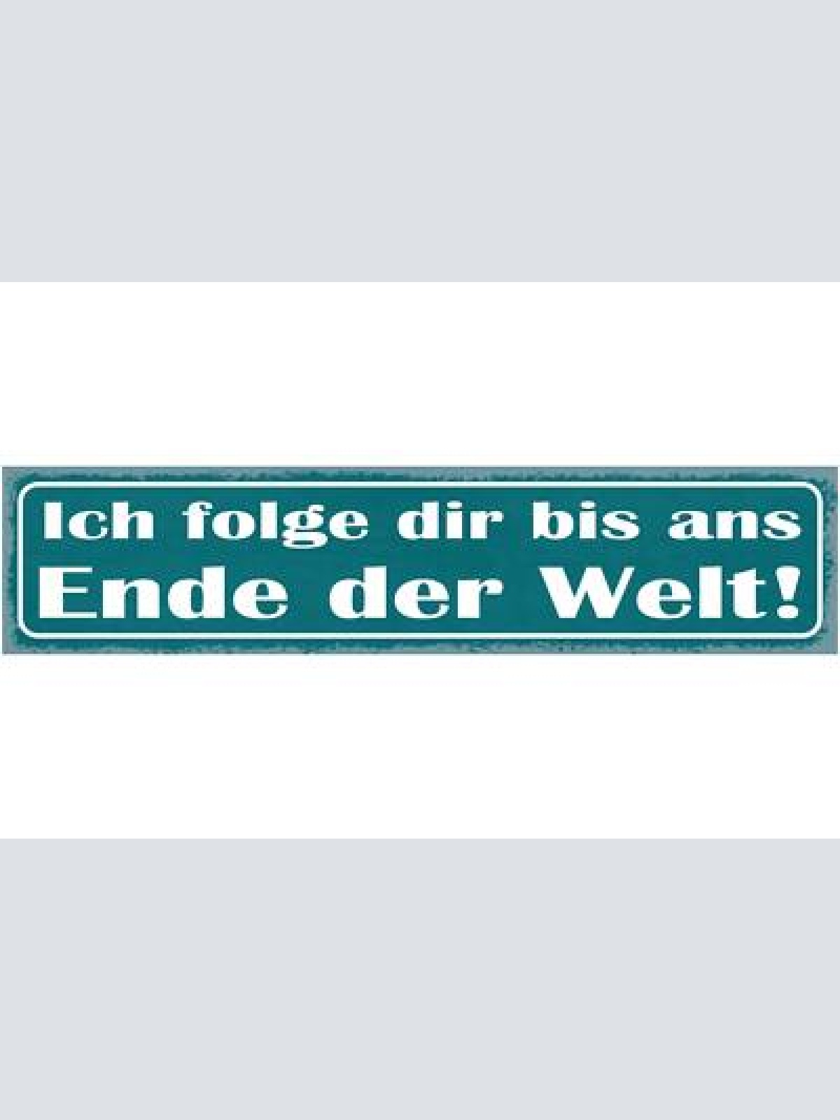 Schild ich folge dir bis ans ende der welt liebe ehe 46 x 10 blech od. holz