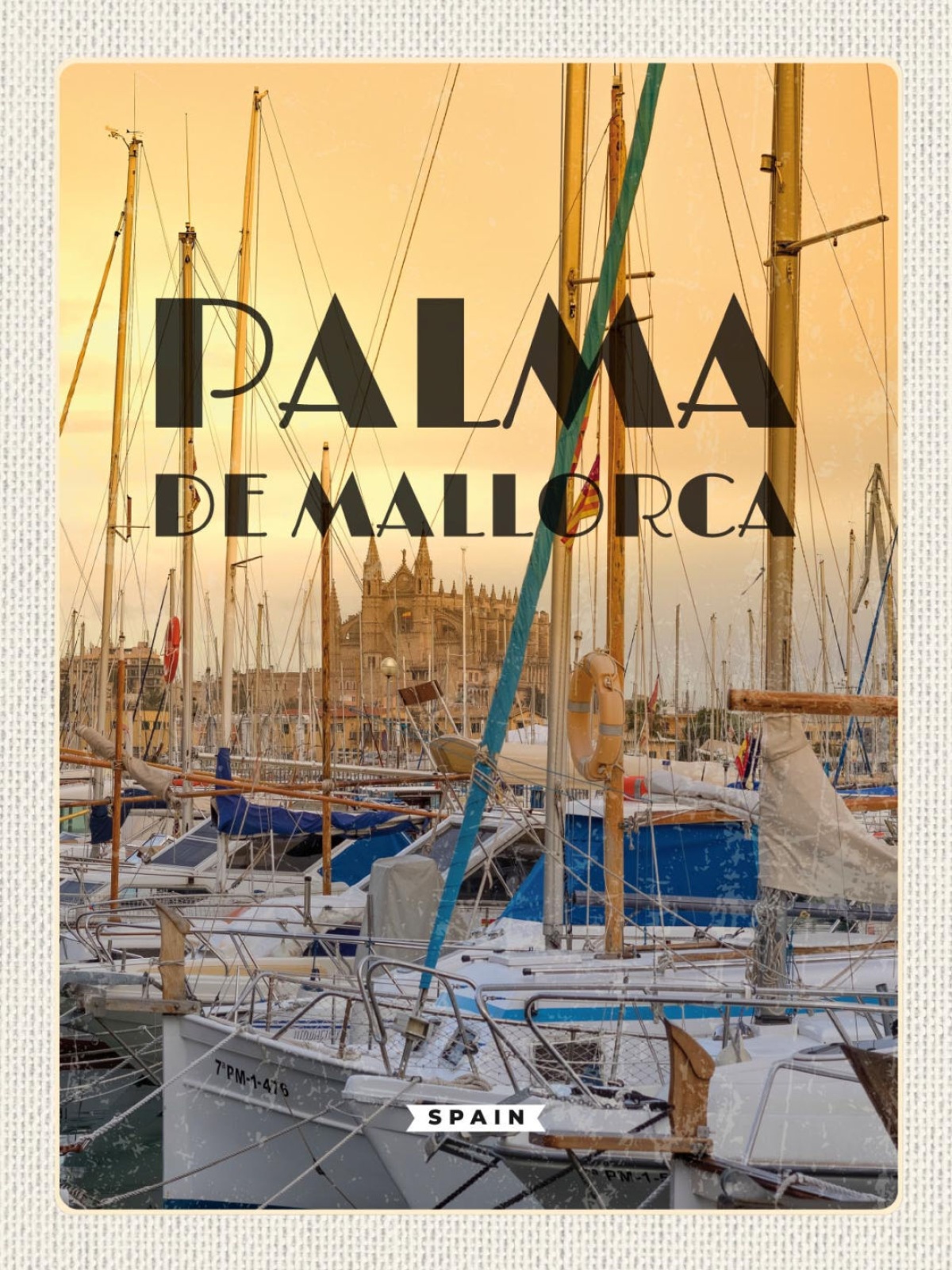 Schild Palma De Mallorca Spain Spanien Insel 12x18 20x30 30x40 Blech od. Holz
