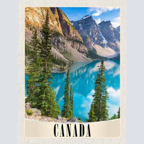 Schild Canada Kanada Landschaft Moraine Lake See 12x18 20x30 30x40 Blech/Holz