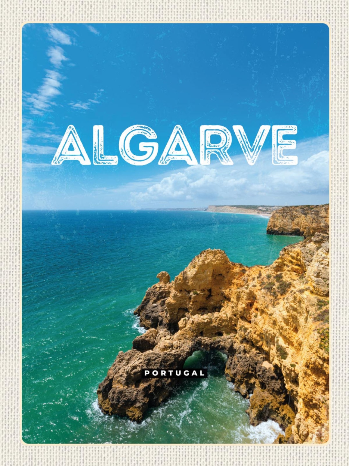 Schild Algarve Portugal Strand Küste Meer 12x18 20x30 30x40 Blech od. Holz