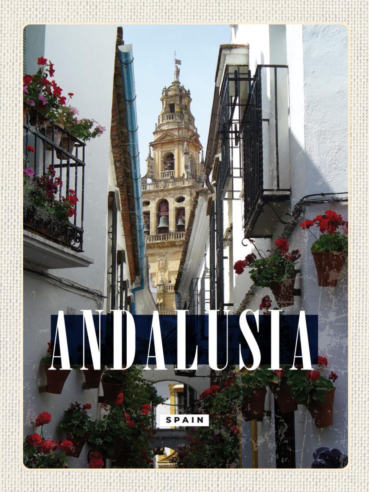 Schild Andalusia Spain Andalusien Cordoba Spanien 12x18 20x30 30x40 Blech/Holz