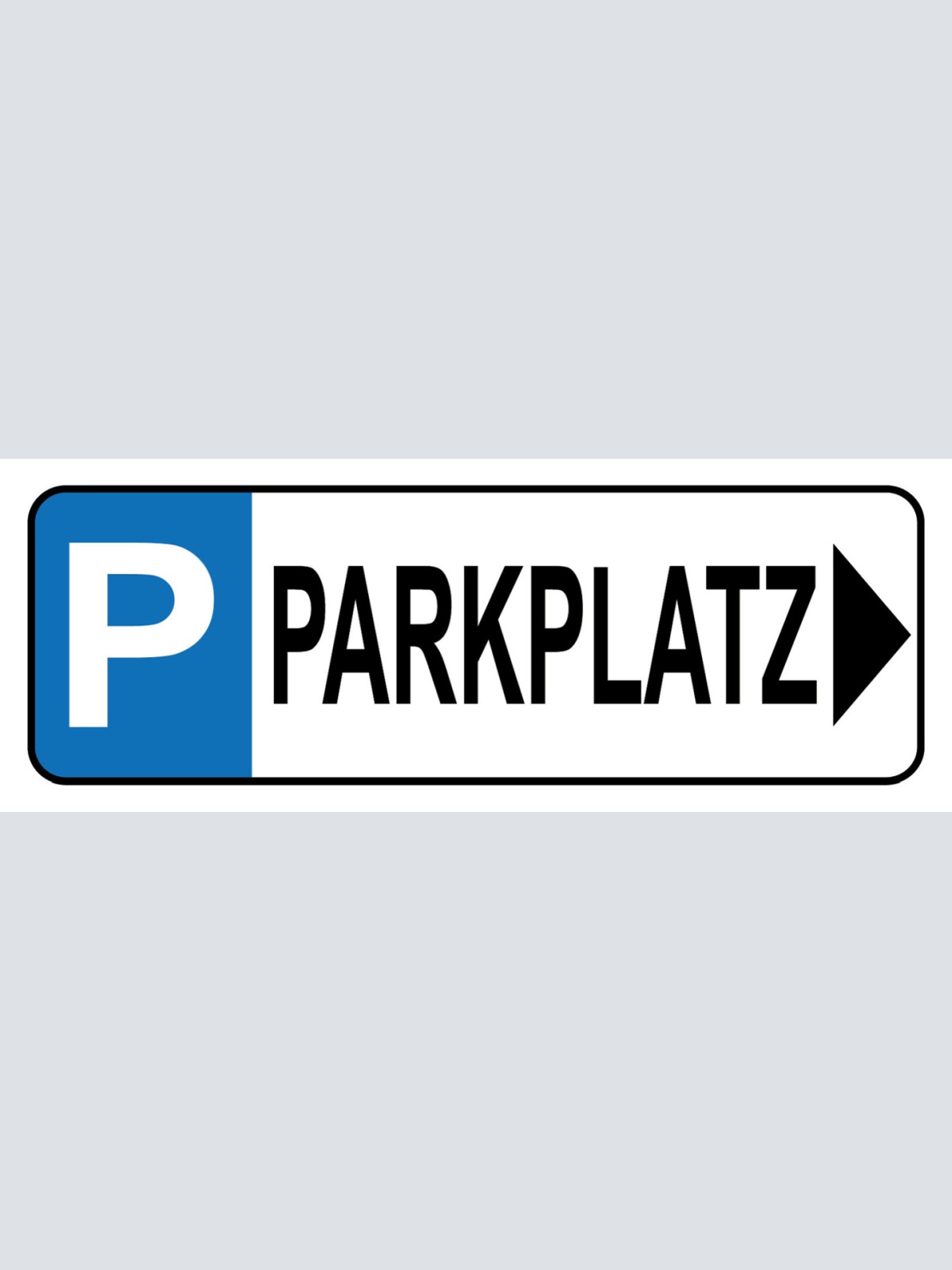 Schild Parkplatz Parken Einparken Pfeil Rechts Platz Auto 27x10 Blech od.Holz