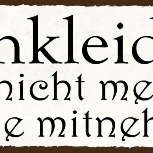 Schild Ankleide Bitte Nicht Mehr Als 3 Teile Mitnehmen  27x10 Blech od.Holz
