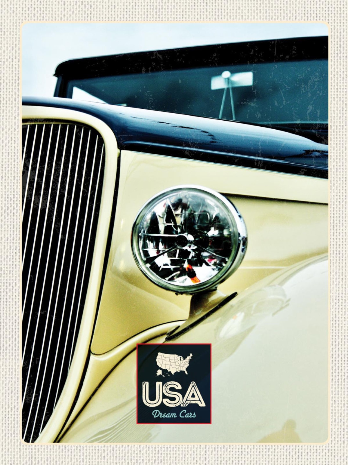 Schild USA Dream Cars Auto Oldtimer S/W Amerika 12x18 20x30 30x40 Blech/Holz