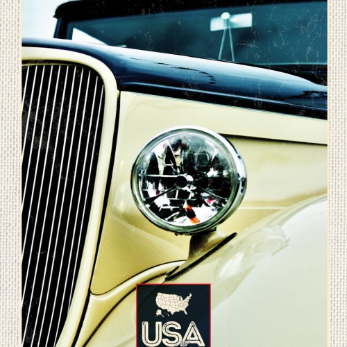 Schild USA Dream Cars Auto Oldtimer S/W Amerika 12x18 20x30 30x40 Blech/Holz