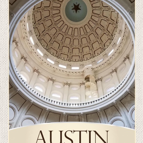 Schild Austin Texas State Capitol USA Amerika 12x18 20x30 30x40 Blech/Holz