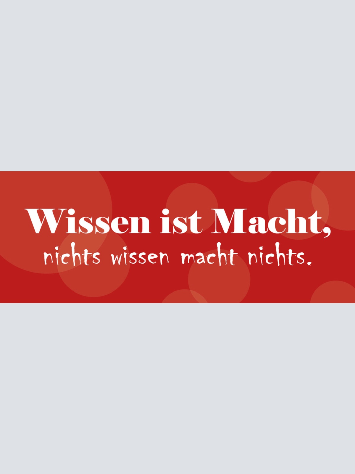Schild Wissen Ist Macht Nichts Wissen Macht Nichts Dumm 27 x 10 Blech od. Holz