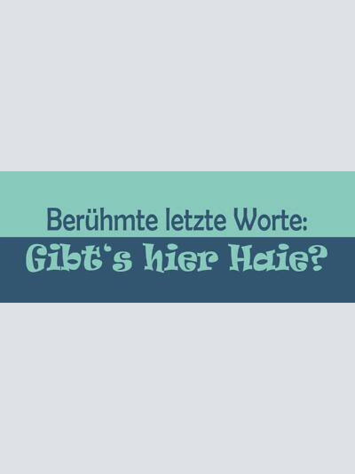 Schild berühmte letzte worte gibts hier haie meer haifisch 27 x 10 blech od.holz