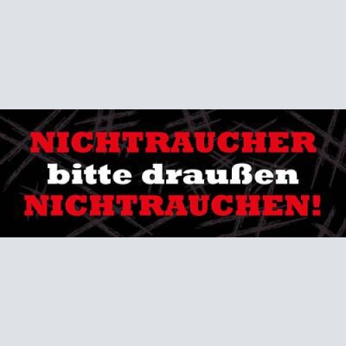 Schild nichtraucher bitte draussen nicht rauchen zigarette 27 x 10 blech od.holz