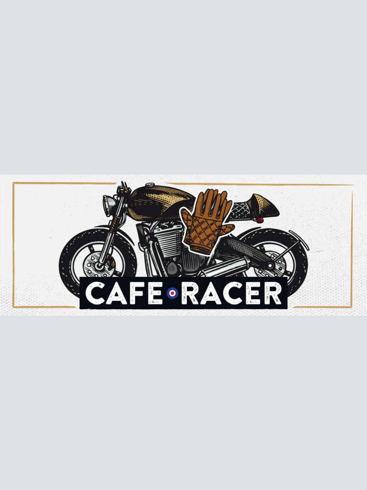 Schild Cafe Racer Motorrad Custom Bike Biker Moped UK GB 27x10 Blech od.Holz