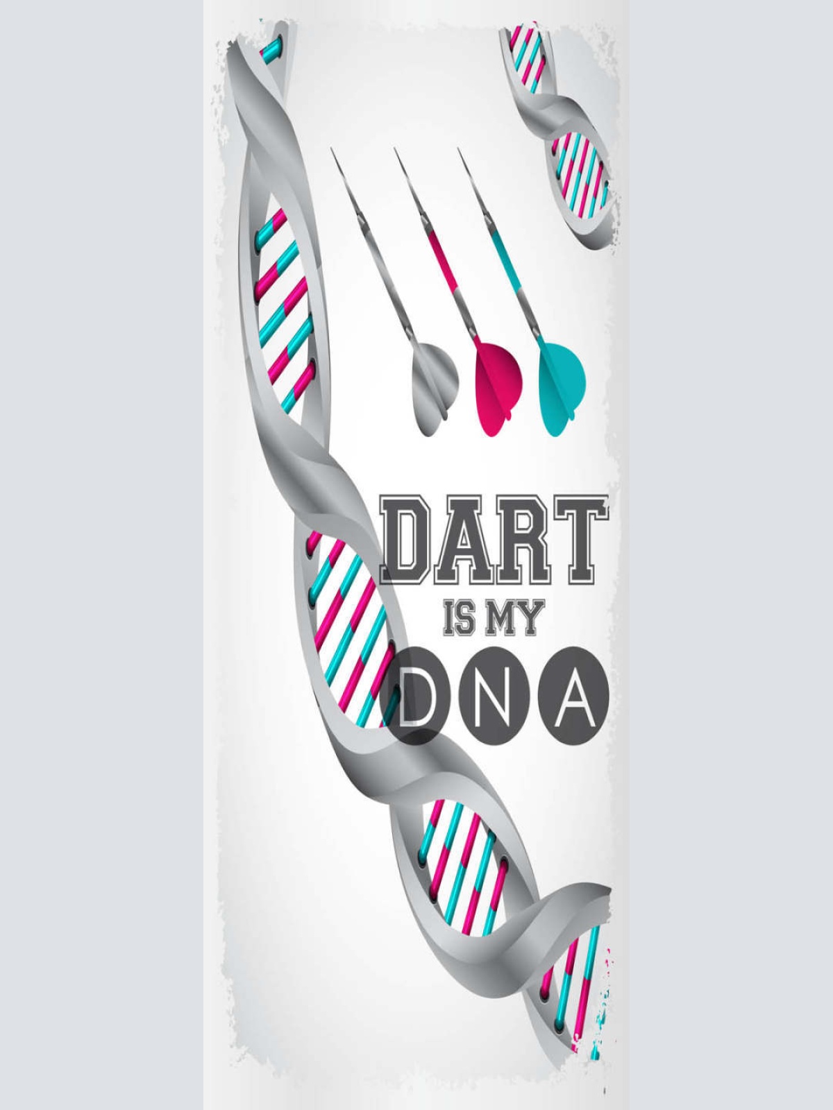 Schild Dart Is My DNA Darts Darten Pfeil Spiel Scheibe 27x10 Blech od.Holz