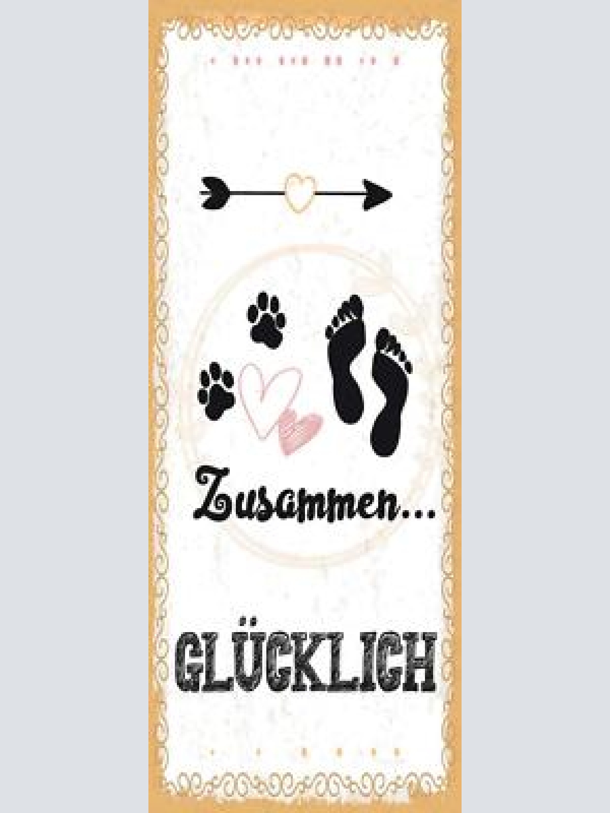 Schild zusammen glücklich katze hund mensch haus tier liebe 27x10 blech od.holz