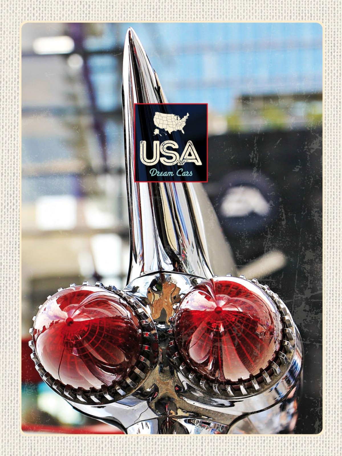 Schild USA Dream Cars Auto Oldtimer Scheinwerfer 12x18 20x30 30x40 Blech/Holz