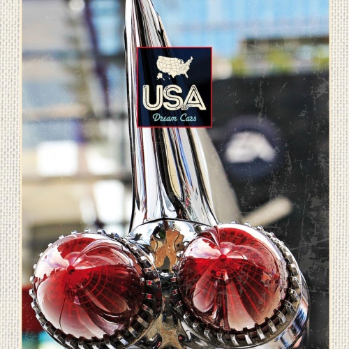 Schild USA Dream Cars Auto Oldtimer Scheinwerfer 12x18 20x30 30x40 Blech/Holz