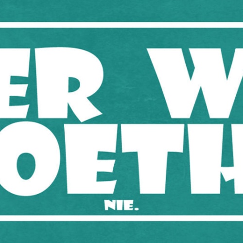 Schild Hier War Goethe Nie Dichter 27 x 10 Blech od. Holz