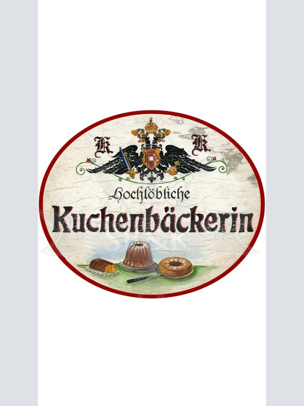 KuK Nostalgie Holzschild "Kuchenbäckerin Guglhupf"