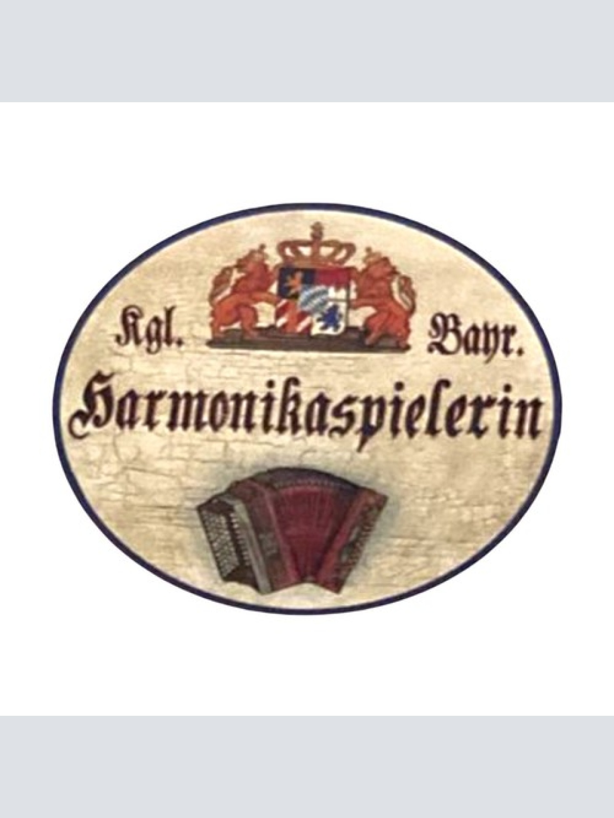 Nostalgie Holzschild königlich bayerische Bayern Harmonikaspielerin Schild