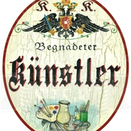 KuK Nostalgie Holzschild "Künstler"