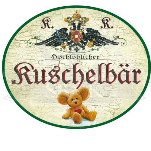 KuK Nostalgie Holzschild "Kuschelbär"