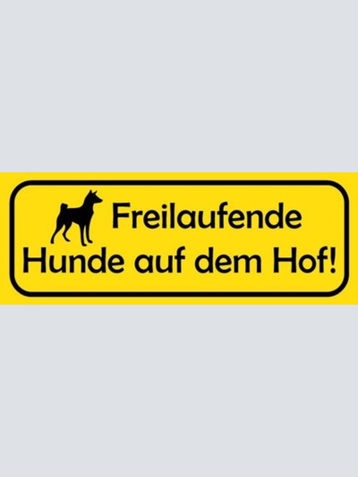 Schild freilaufende hunde auf dem hof vorsicht achtung hund 27x10 blech od. holz