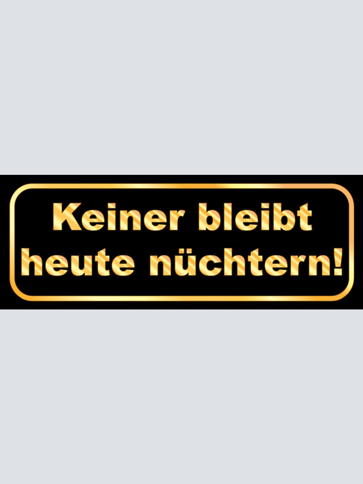 Schild Keiner Bleibt Heute Nüchtern Alkohol Trinken Bier 27x10 Blech od. Holz