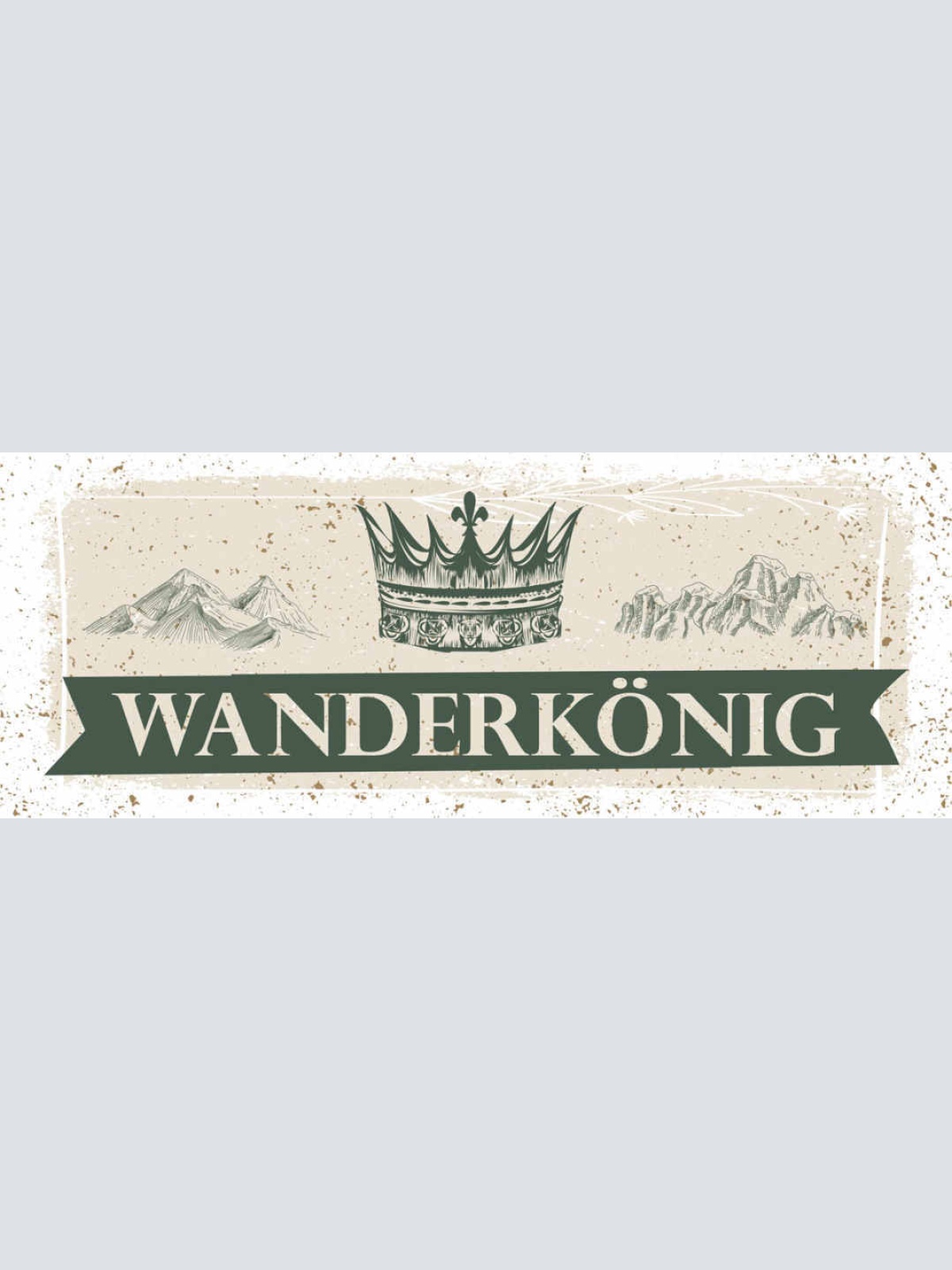 Schild Wander König Wandern Berg Tour Natur Outdoor Krone 27x10 Blech od.Holz