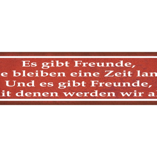 Schild Gute Freunde Echte Freundschaft Zeit Ewig Alt 46 x 10 Blech od. Holz