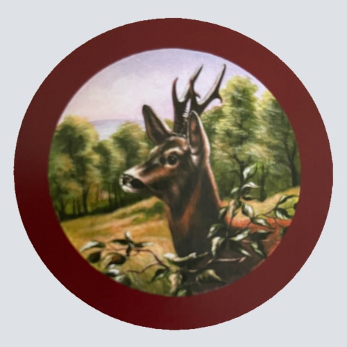 Nostalgie Holzschild Schützenscheibe Rehbock Wild Jagd Jäger Wald Schild