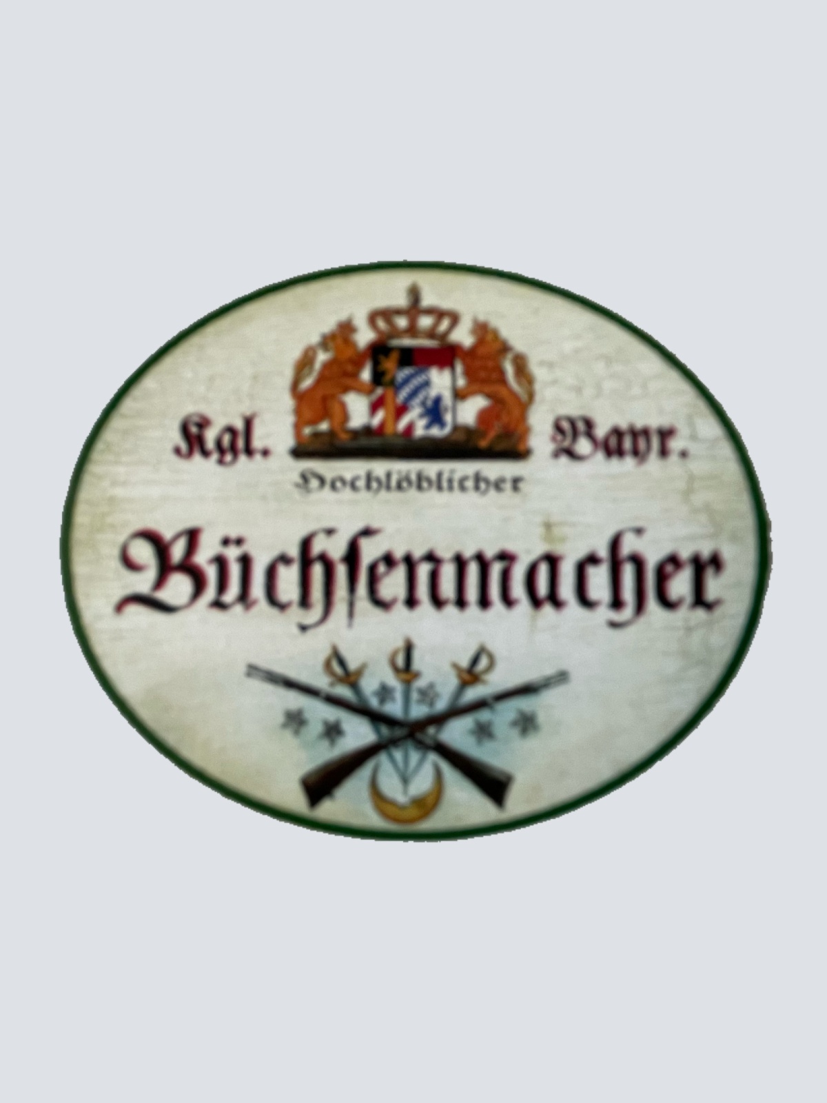 Nostalgie Holzschild Bayern Königlich Bayerischer Hochlöblicher Büchsenmacher