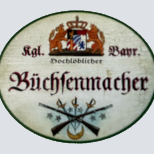 Nostalgie Holzschild Bayern Königlich Bayerischer Hochlöblicher Büchsenmacher