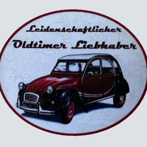 Nostalgie Holzschild Leidenschaftlicher Oldtimer Liebhaber Citroen Ente Schild
