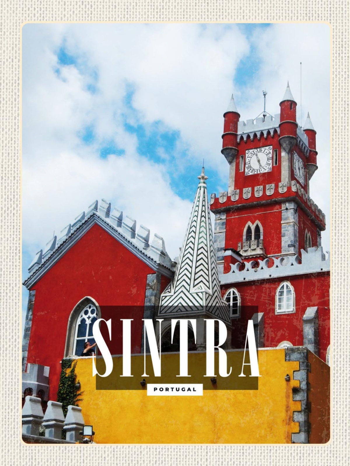 Schild Sintra Portugal Palácio Pena Palast 12x18 20x30 30x40 Blech od. Holz