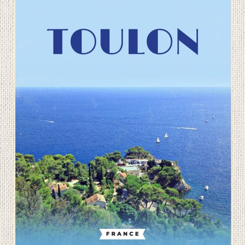 Schild Toulon France Frankreich Stadt 12x18 20x30 30x40 Blech od. Holz