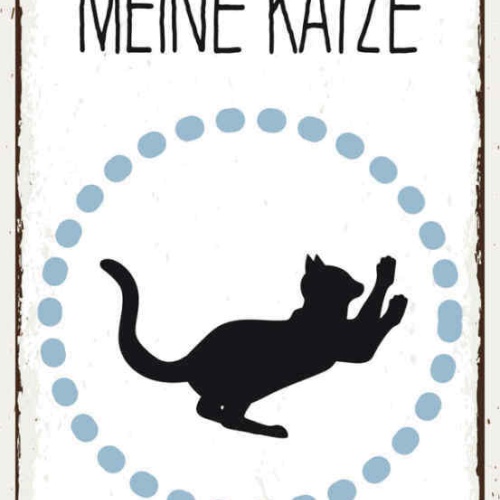 Schild Ich Arbeite Hart Damit Meine Katze Ein Besseres Leben Hat Haus Tier 27x10