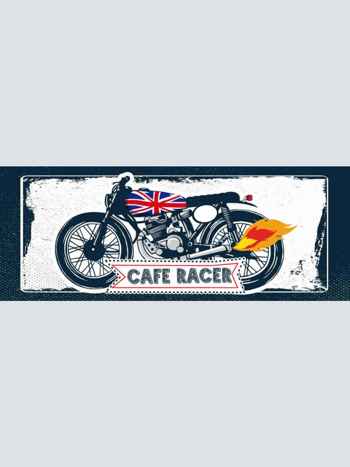 Schild Cafe Racer Motorrad Custom Bike Biker Moped UK GB 27x10 Blech od.Holz