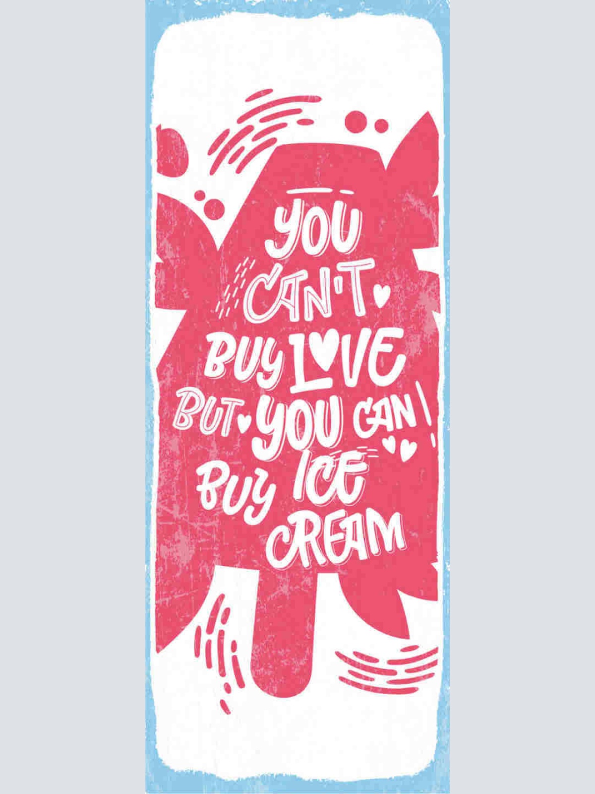 Schild You Can't Buy Love But You Can Buy Ice Cream Eis Liebe 27x10Blech od.Holz