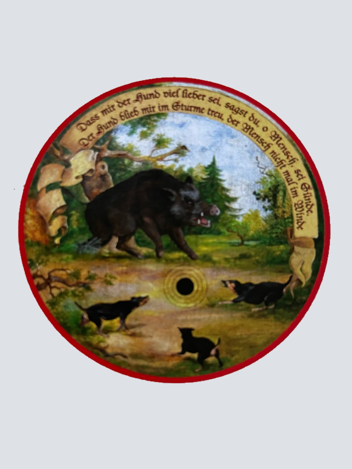 Nostalgie Holzschild Schützenscheibe Das Mir Der Hund Viel Lieber Sei Schild