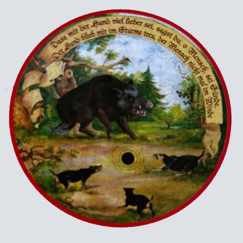 Nostalgie Holzschild Schützenscheibe Das Mir Der Hund Viel Lieber Sei Schild